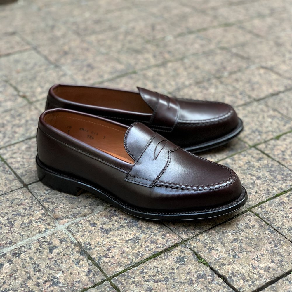 【メル18292】ALDEN7140SHIPS別注 984 Dark Burgundy Calfskin — mouldedshoe